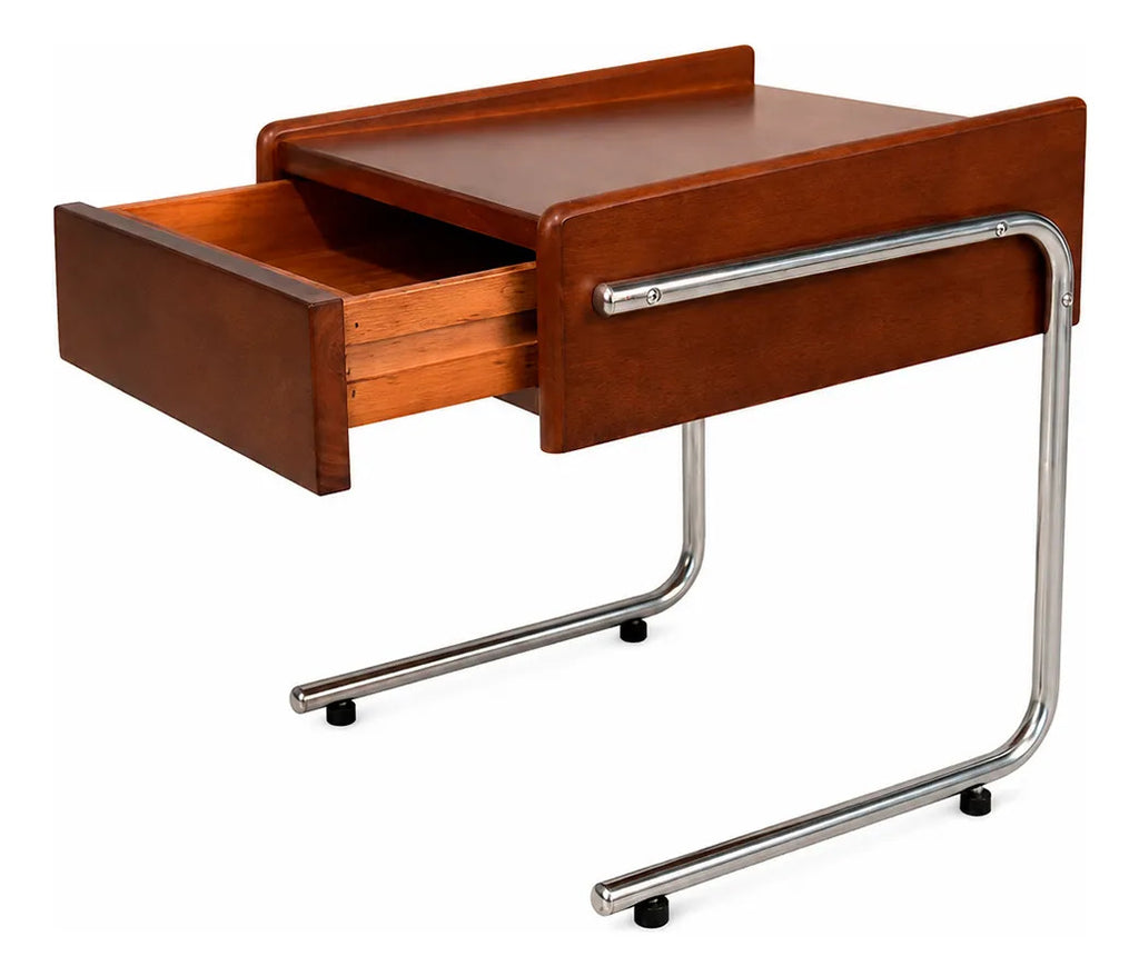 Buró Mesa De Noche Vintage De Madera Retro 46x45x40 Cm