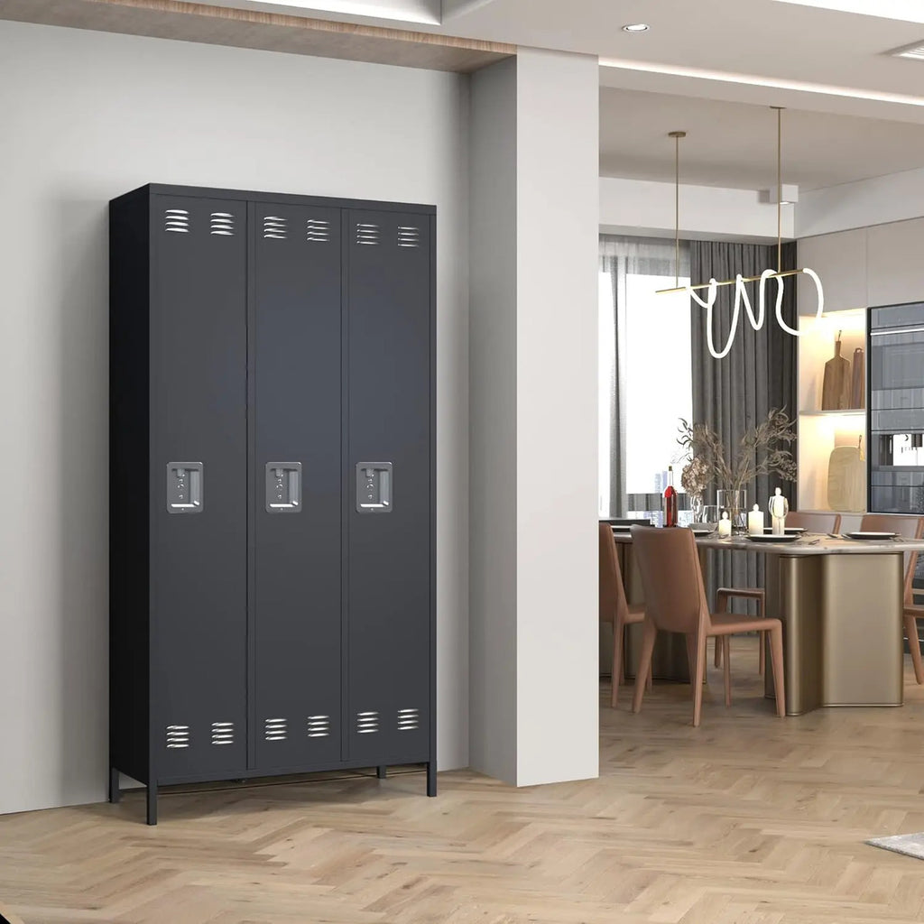 Locker Casillero Metal 3 Puertas Triple Uso Industrial Y Gym