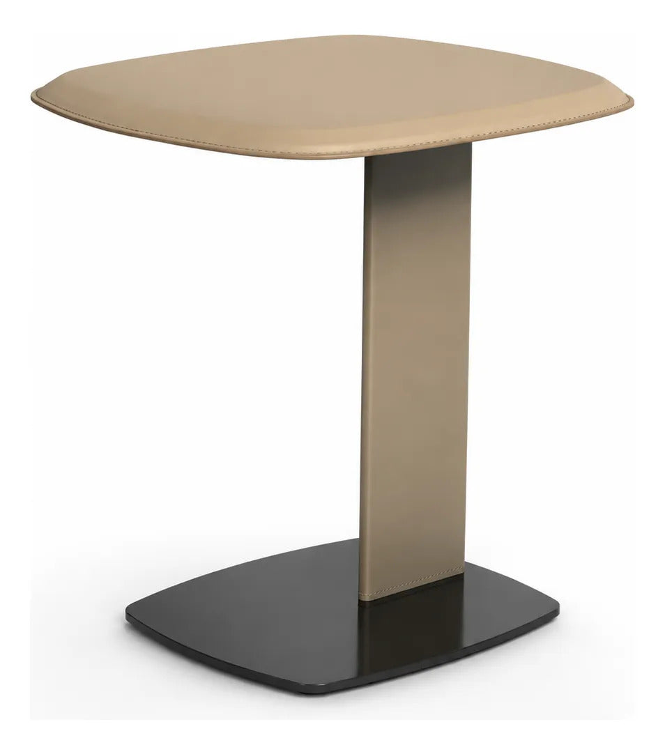 Mesa Lateral Minimalista Metal Forrado Auxiliar Moderno