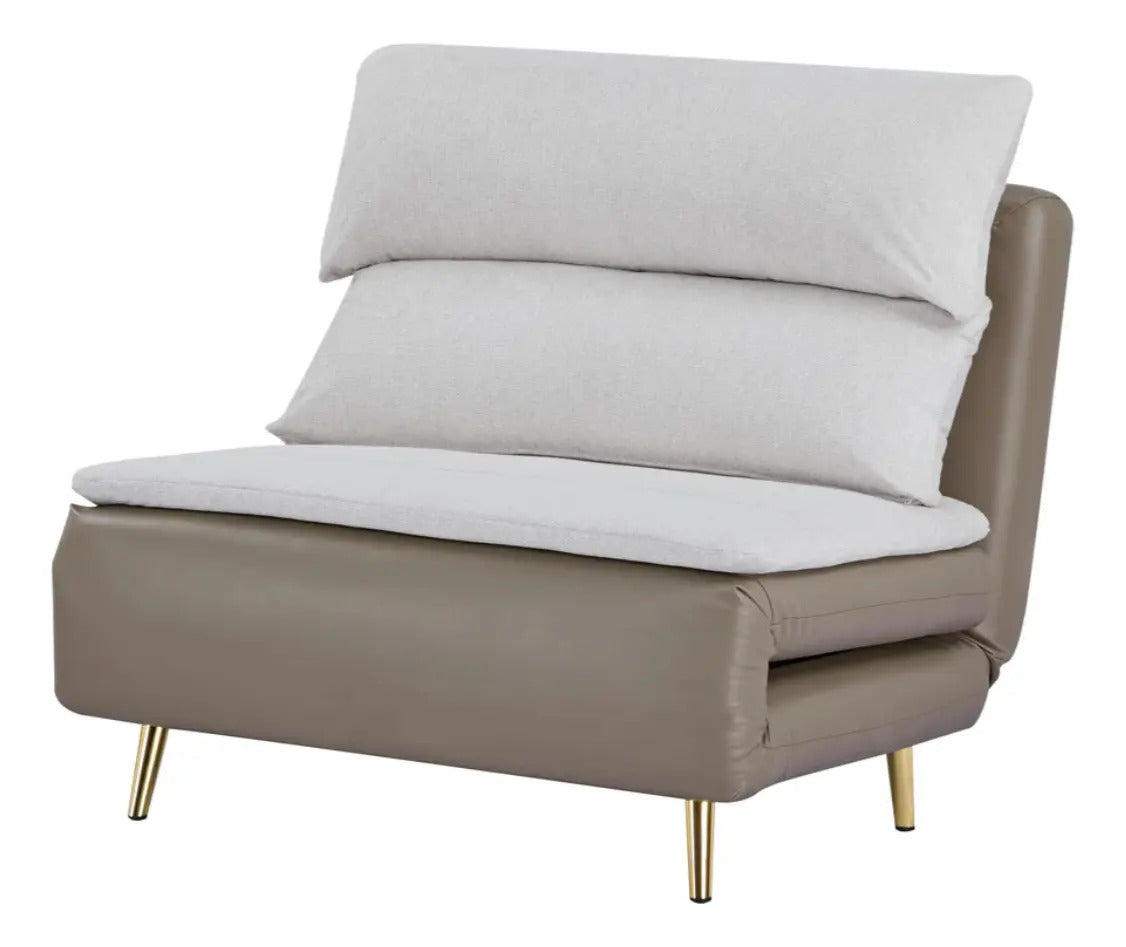Sofá Cama Con 2 Cojines Reclinable Plegable Sala Individual