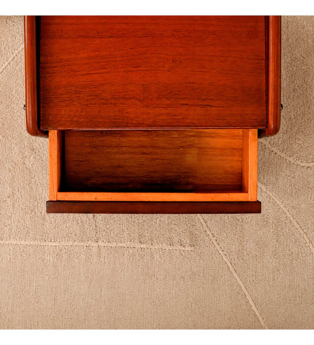 Buró Mesa De Noche Vintage De Madera Retro 46x45x40 Cm