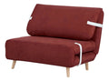 Sofá Cama Individual Plegable Para Sala Color Rojo