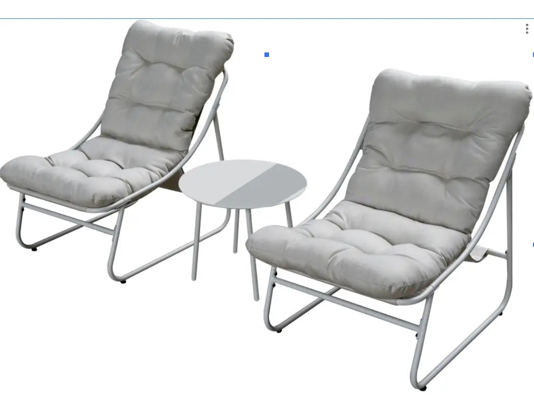 Juego De Jardin 2 Sillones Tipo Mecedoras Con Mesa De Centro