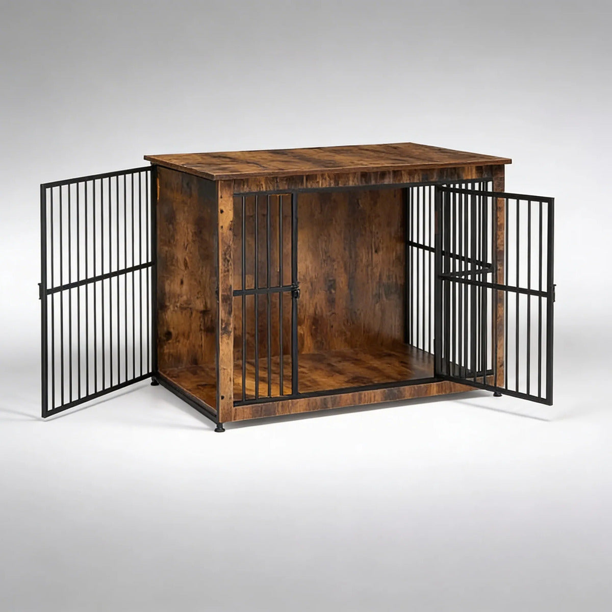 Mueble Jaula Para Perro Madera Metal Estilo Industrial