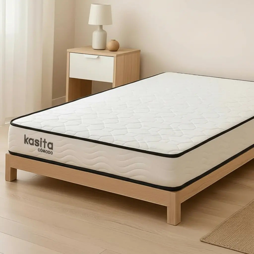 Colchón Queen Size 150x190 Resortes 20 Cm Alto En Caja