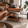 Mesa De Madera Plegable Auxiliar Ruedas Tornamesa Moderna