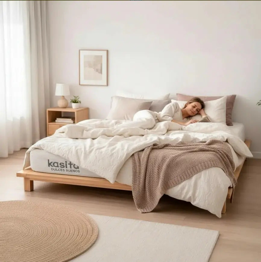 Colchón Queen Size 150x190 Memory Foam 18 Cm Alto En Caja
