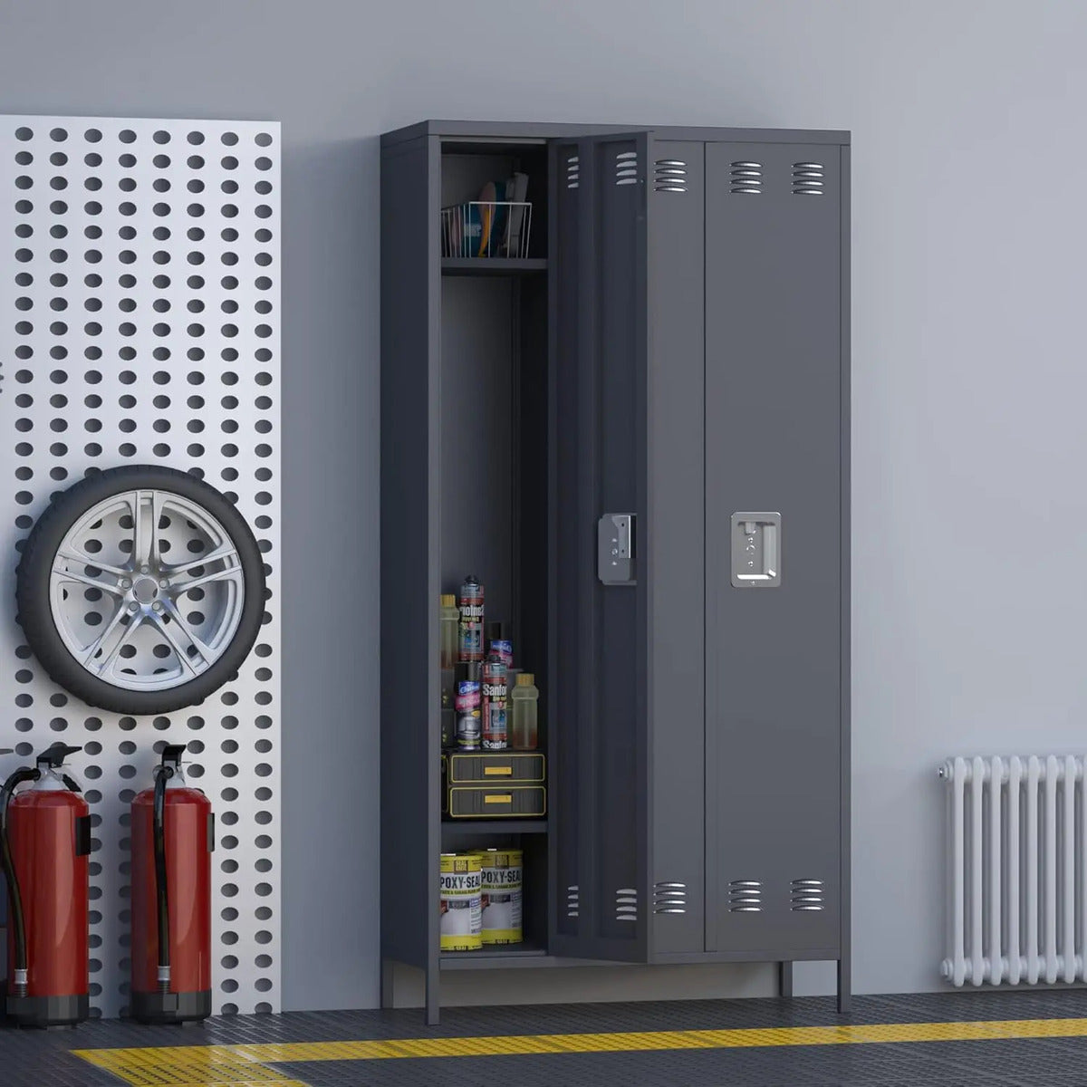 Locker Casillero Metal 3 Puertas Triple Uso Industrial Y Gym