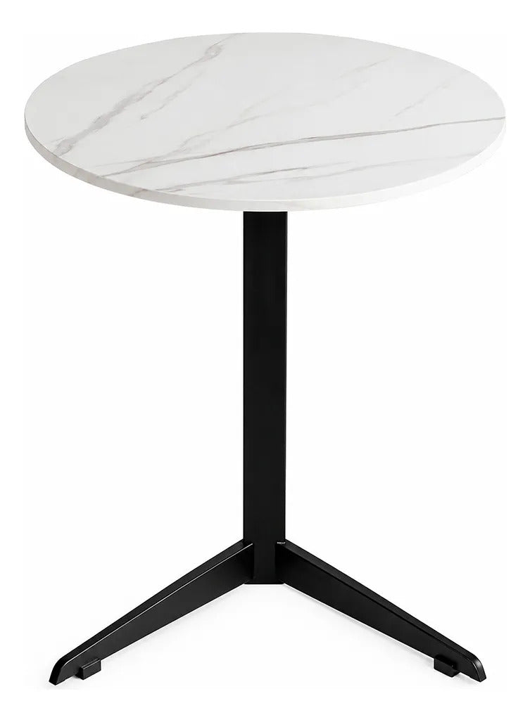 Mesa Auxiliar Lateral Minimalista Cubierta Piedra Elegante