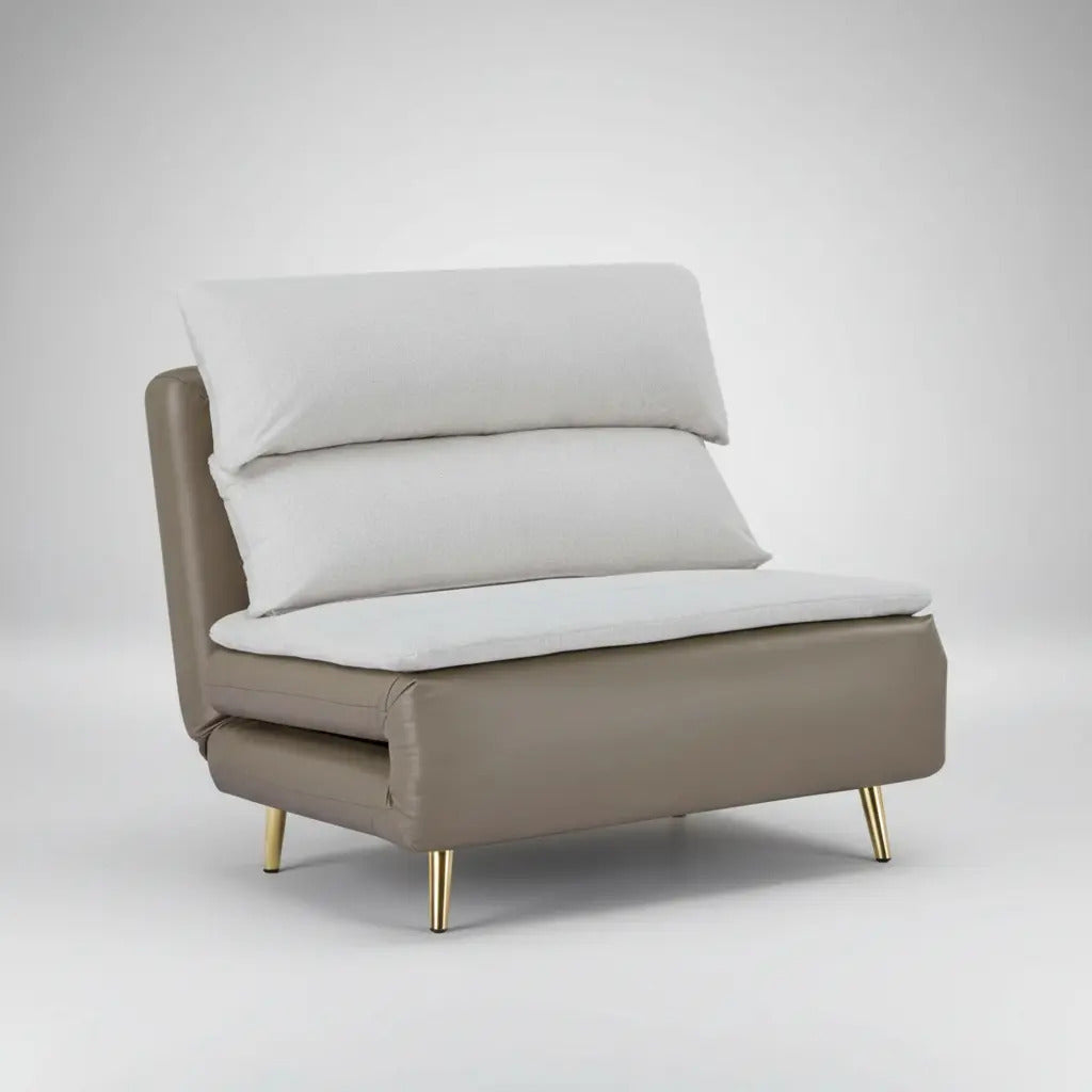 Sofá Cama Con 2 Cojines Reclinable Plegable Sala Individual