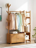 Organizador Closet Bambú 2 Cajones Repisas Perchero Armario